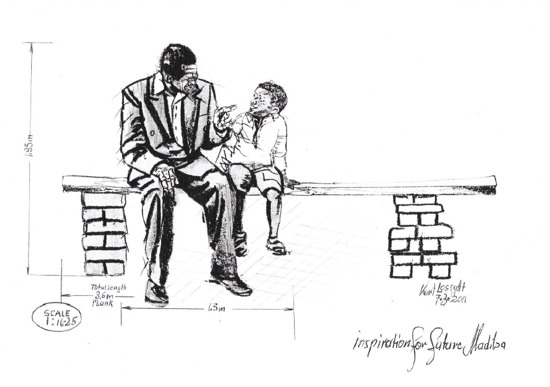 Working drawing for the composition — the earliest stage of the design.