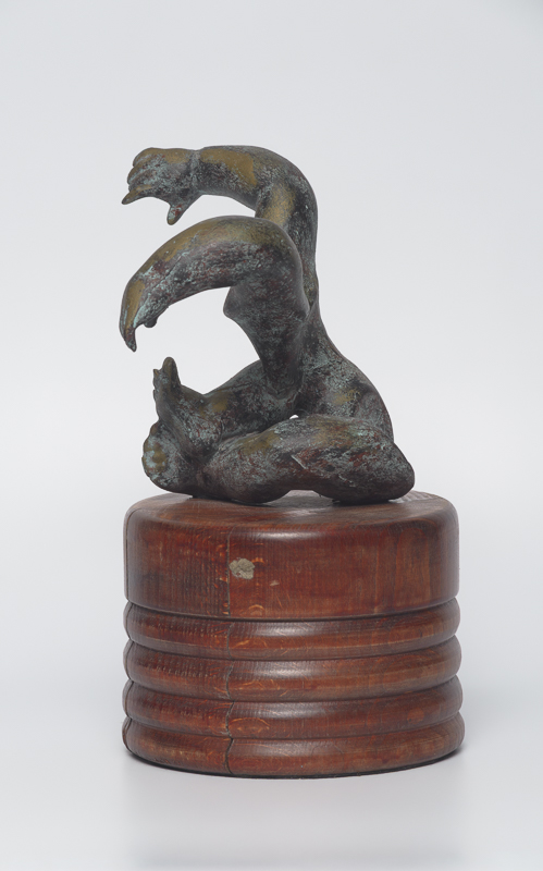Evolution I — Early mixed-media figure of growth