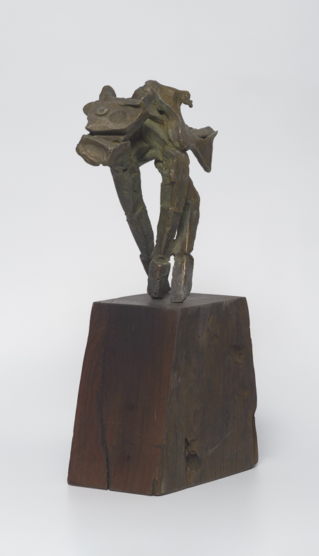 First Steps — Abstract sculpture with comic elements capturing jumbled motion