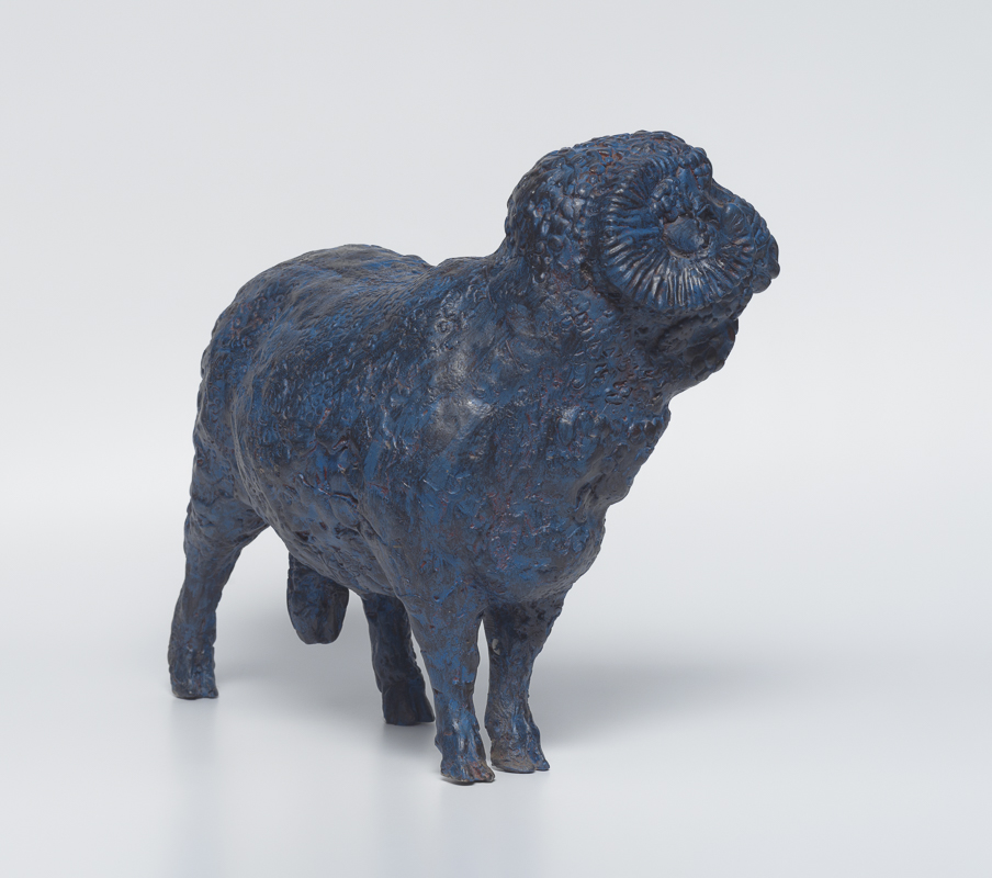 Merino Ram — Wool-textured ram with spiralled horns and woolly form